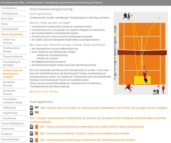 tennistrainer.de / professional version