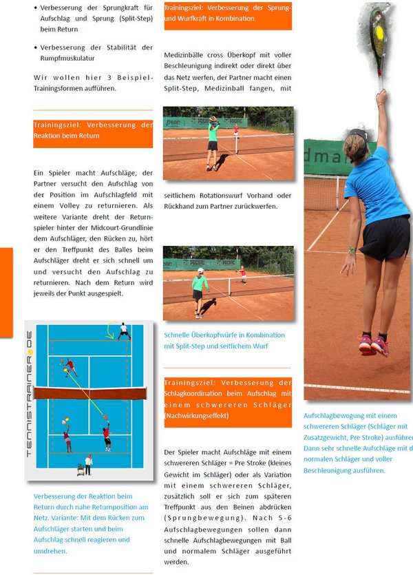 Innovatives Tennistraining in den Stufen ROT ORANGE GRÜN